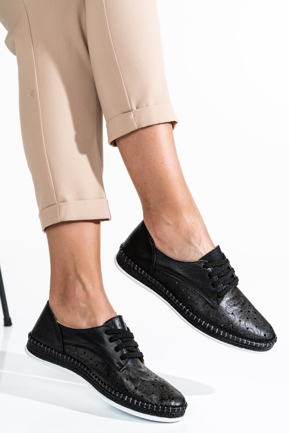 PANTOFI NEGRI PIELE NATURALA APCKG02