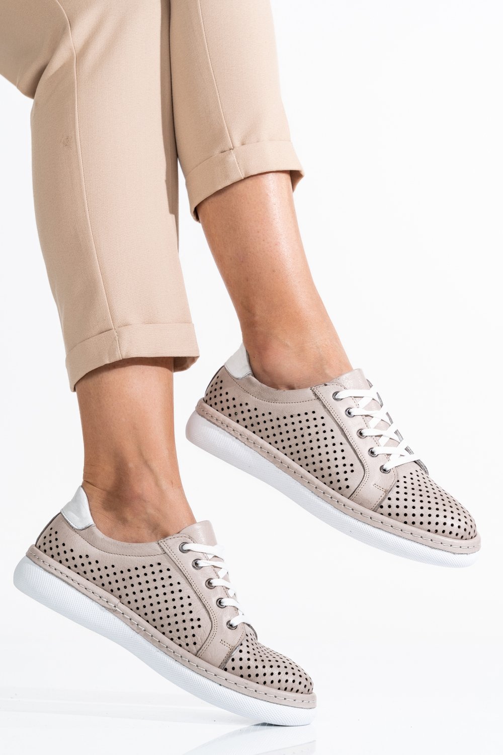 PANTOFI SPORT NUDE PIELE NATURALA ASPKD003
