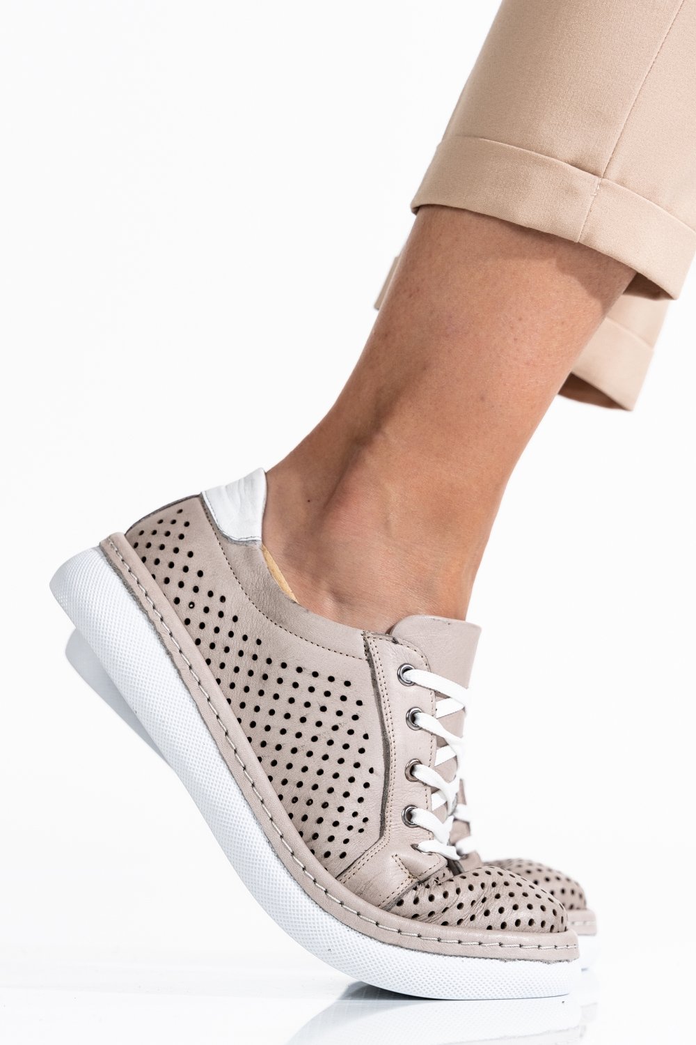 PANTOFI SPORT NUDE PIELE NATURALA ASPKD003