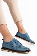 PANTOFI ALBASTRI PIELE NATURALA APCK660