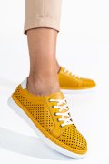 PANTOFI SPORT GALBENI PIELE NATURALA ASPKD003