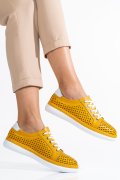 PANTOFI SPORT GALBENI PIELE NATURALA ASPKD003