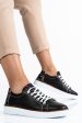 Pantofi sport negri piele naturala apckd23145