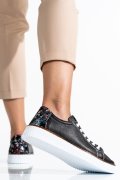 PANTOFI SPORT NEGRI PIELE NATURALA APCKD23145