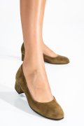 PANTOFI DAMA GUBAN PIELE NATURALA INTOARSA KHAKI 3S77480