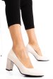 Pantofi crem glitter piele naturala 3s77015