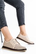 PANTOFI BEJ PIELE NATURALA APCK990