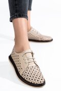 PANTOFI BEJ PIELE NATURALA APCK990