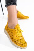 PANTOFI SPORT GALBENI PIELE NATURALA APCKD03