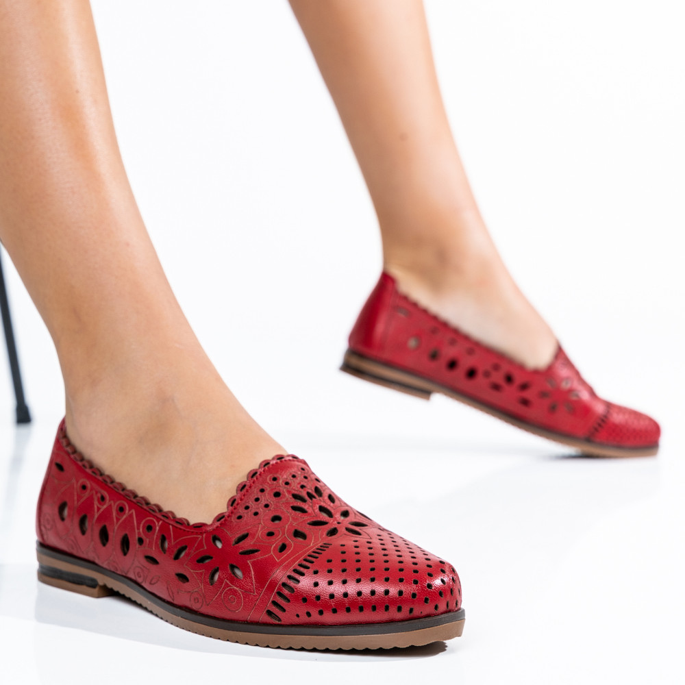 BALERINI ROSII PIELE NATURALA APCK2030