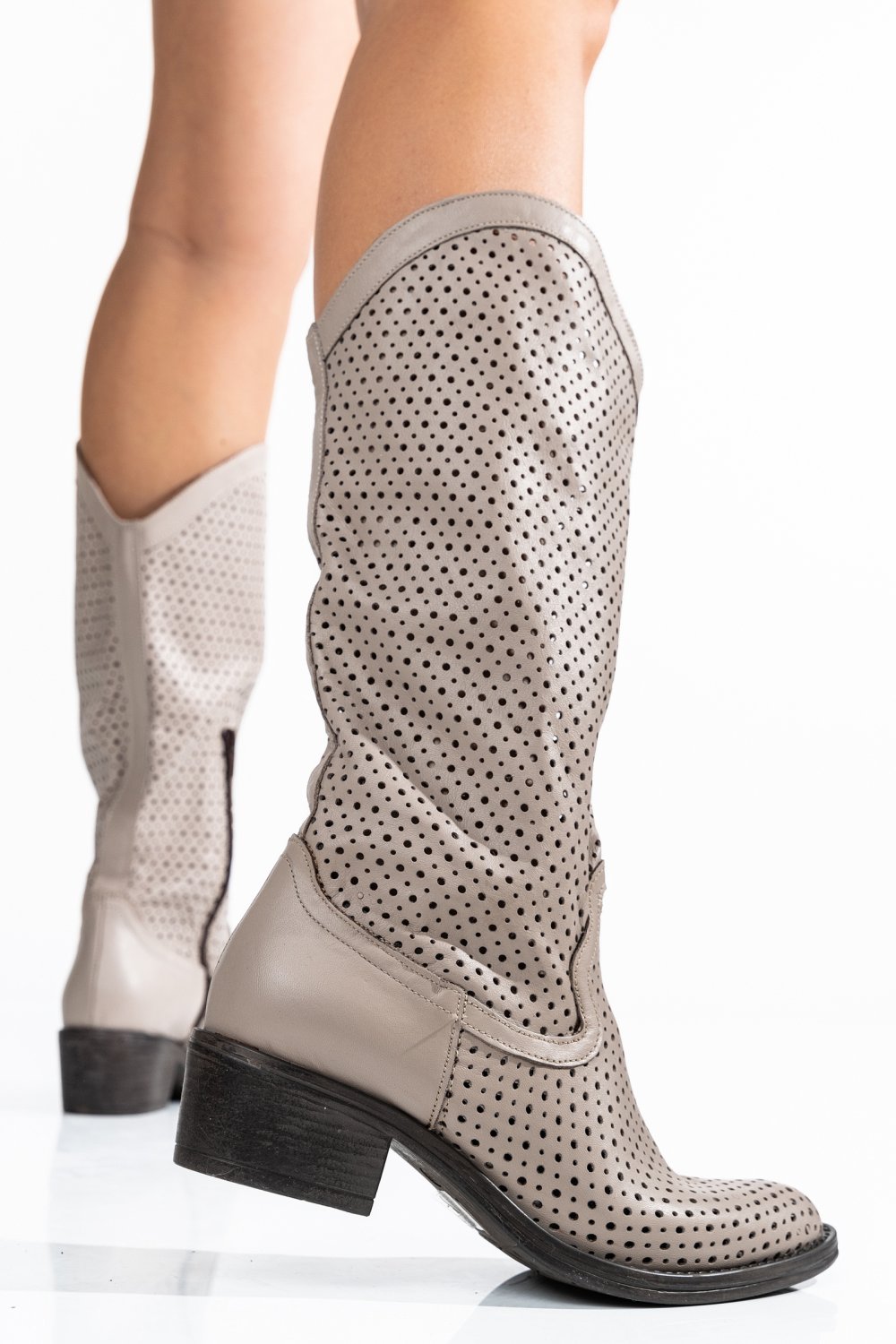 CIZME BEJ PIELE NATURALA 2S7721821NP