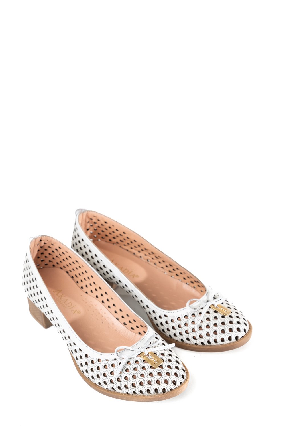 PANTOFI ALBI PIELE NATURALA APCK505