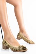 PANTOFI GALBENI PIELE NATURALA APCK505