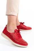 PANTOFI SPORT ROSII PIELE NATURALA APCKD03