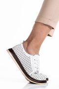 PANTOFI ALBI PIELE NATURALA APCK660