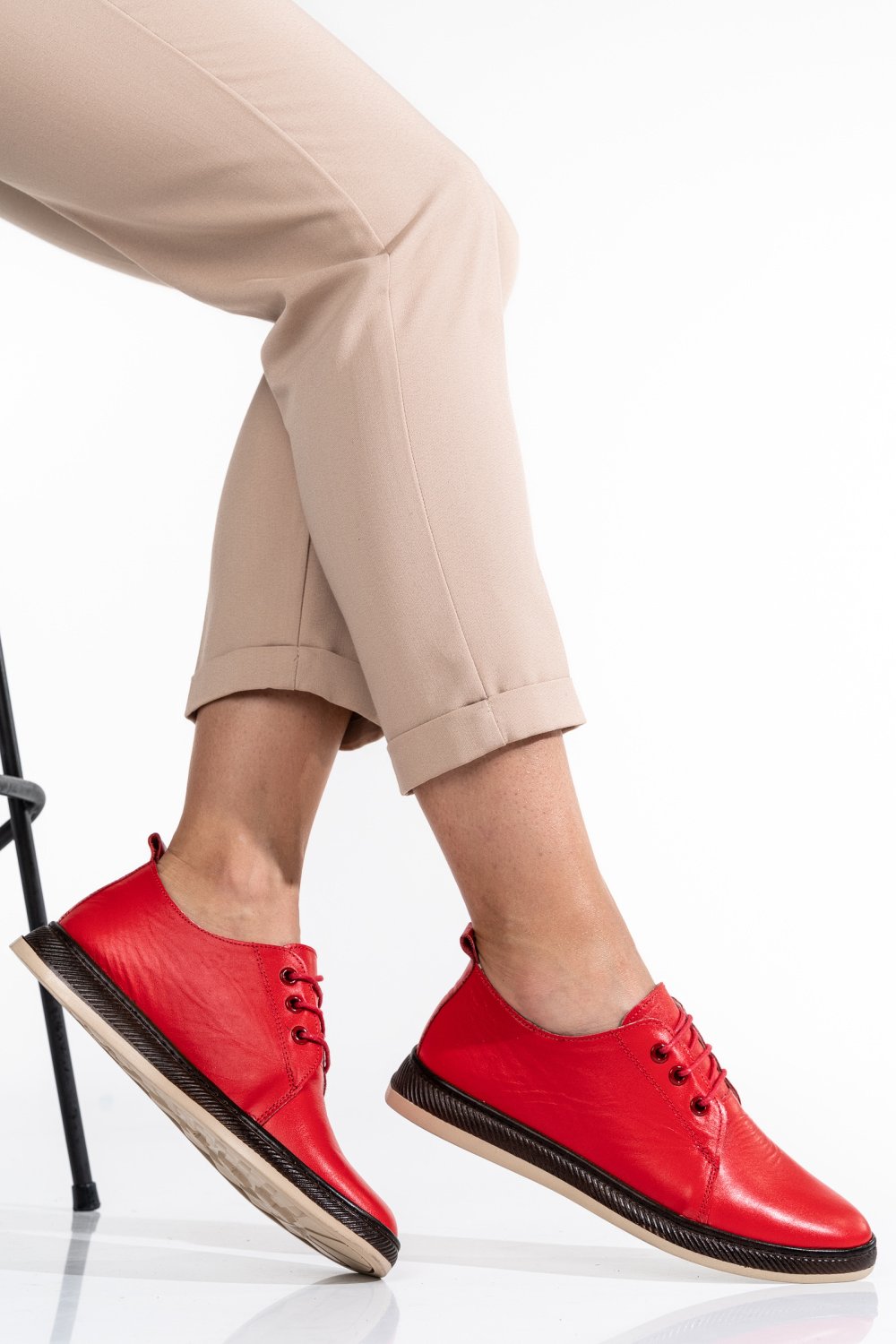 PANTOFI ROSII PIELE NATURALA APCK550