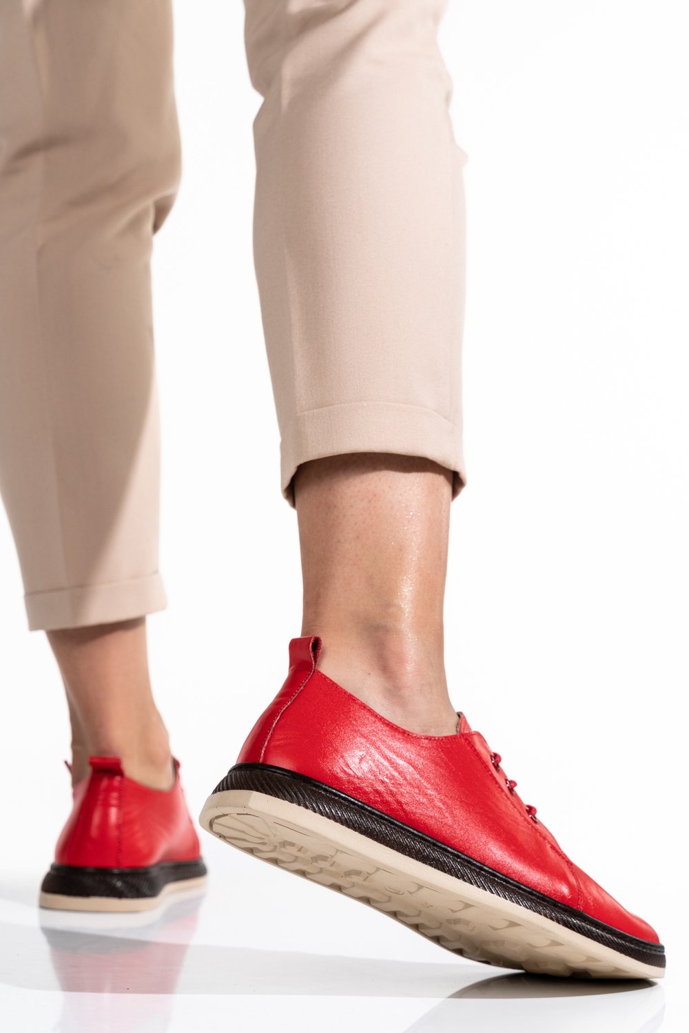 PANTOFI ROSII PIELE NATURALA APCK550