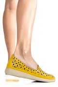 BALERINI GALBENI PIELE NATURALA APCKB02