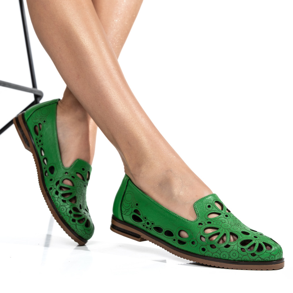 BALERINI VERZI PIELE NATURALA APCK2025