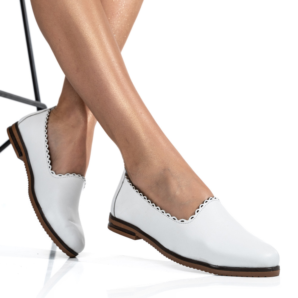 BALERINI ALBI PIELE NATURALA APCK2029