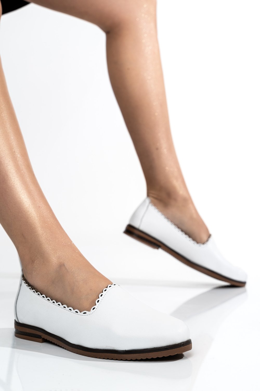 BALERINI ALBI PIELE NATURALA APCK2029