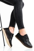 PANTOFI NEGRI PIELE NATURALA APCK880