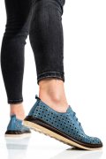 PANTOFI ALBASTRI PIELE NATURALA APCK990