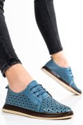 PANTOFI ALBASTRI PIELE NATURALA APCK990