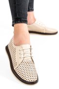 PANTOFI BEJ PIELE NATURALA APCK660