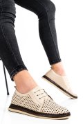 PANTOFI BEJ PIELE NATURALA APCK660
