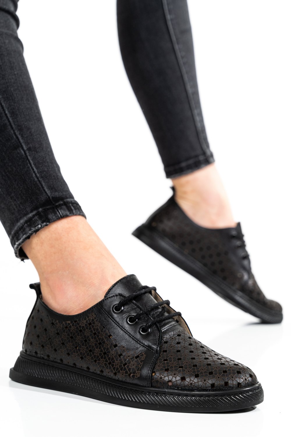 PANTOFI NEGRI PIELE NATURALA APCK990