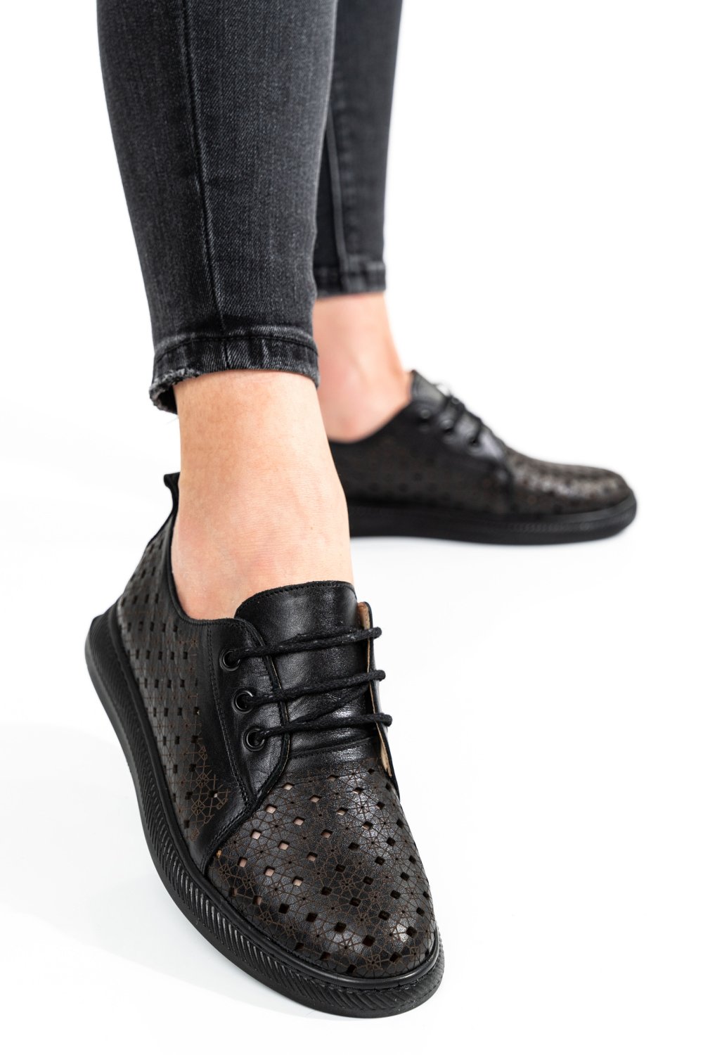 PANTOFI NEGRI PIELE NATURALA APCK990