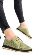 PANTOFI OLIVE PIELE NATURALA APCK880