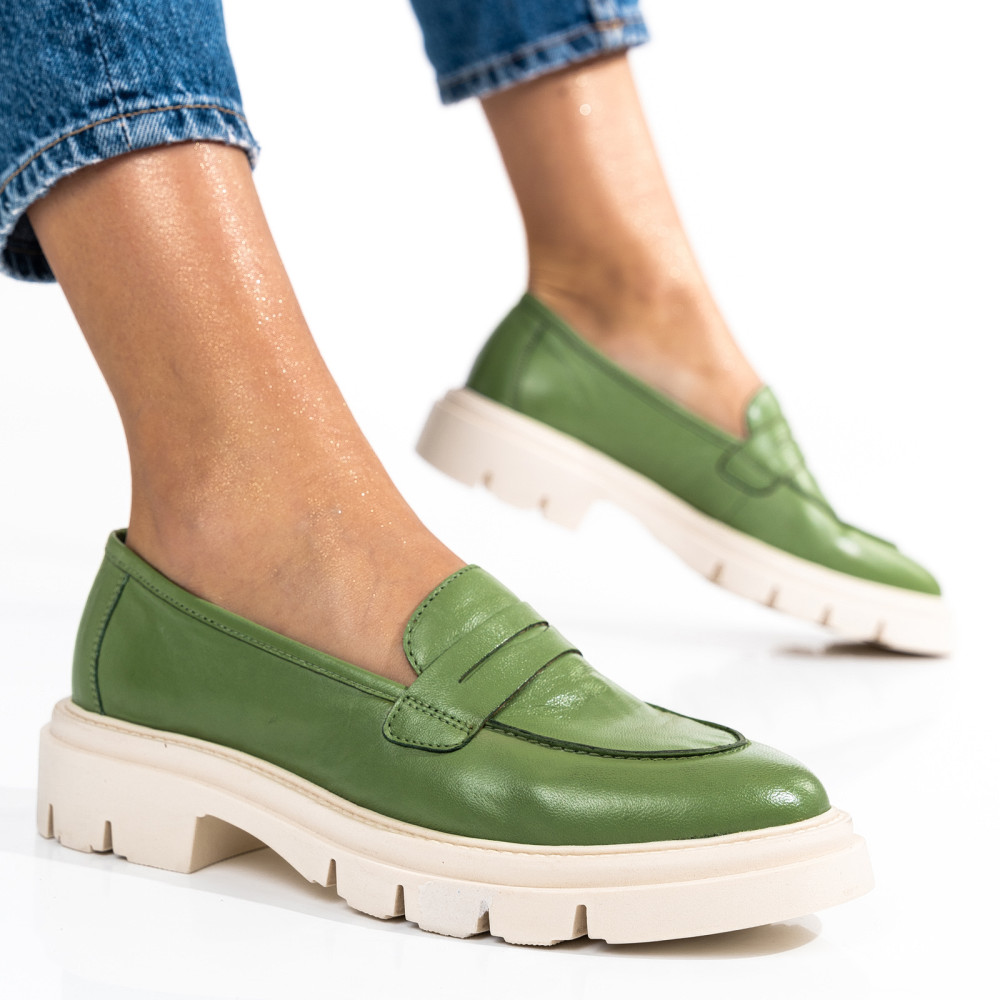 MOCASINI VERZI PIELE NATURALA 1S770042