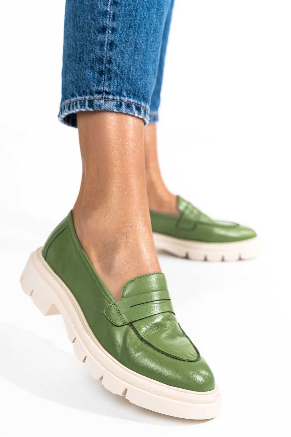 MOCASINI VERZI PIELE NATURALA 1S770042