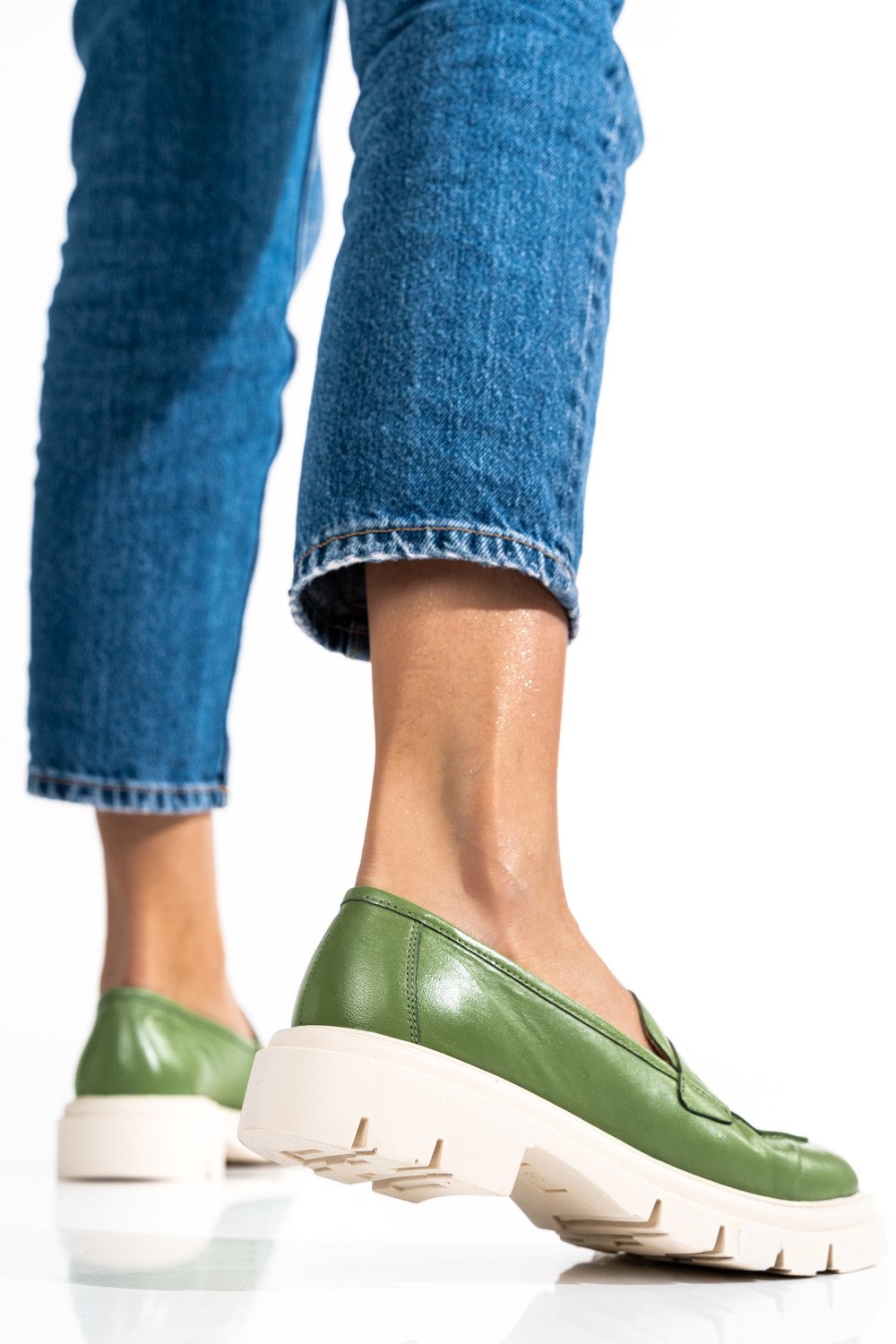 MOCASINI VERZI PIELE NATURALA 1S770042