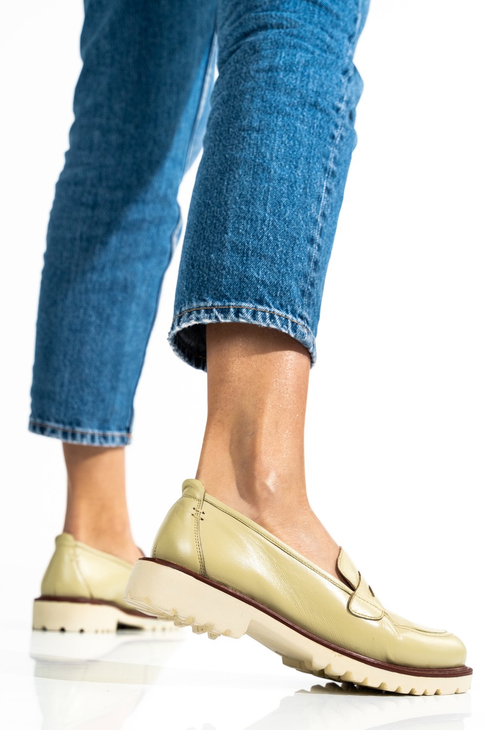 MOCASINI DAMA PIELE NATURALA OLIVE 8S77875