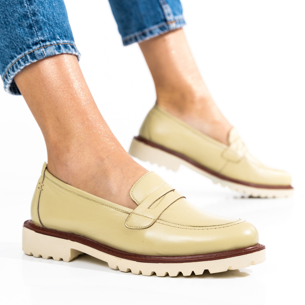 MOCASINI DAMA PIELE NATURALA OLIVE 8S77875