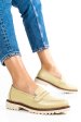 Mocasini dama piele naturala olive 8s77875