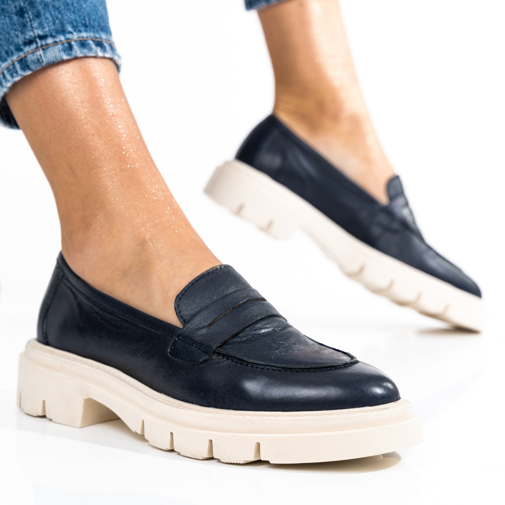MOCASINI DAMA PIELE NATURALA BLEUMARIN 1S770042