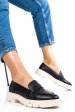 Mocasini dama piele naturala negri 1s770042