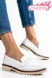 Mocasini dama piele naturala albi 8s77875