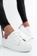Pantofi sport dama piele naturala alb roz 3s77001b