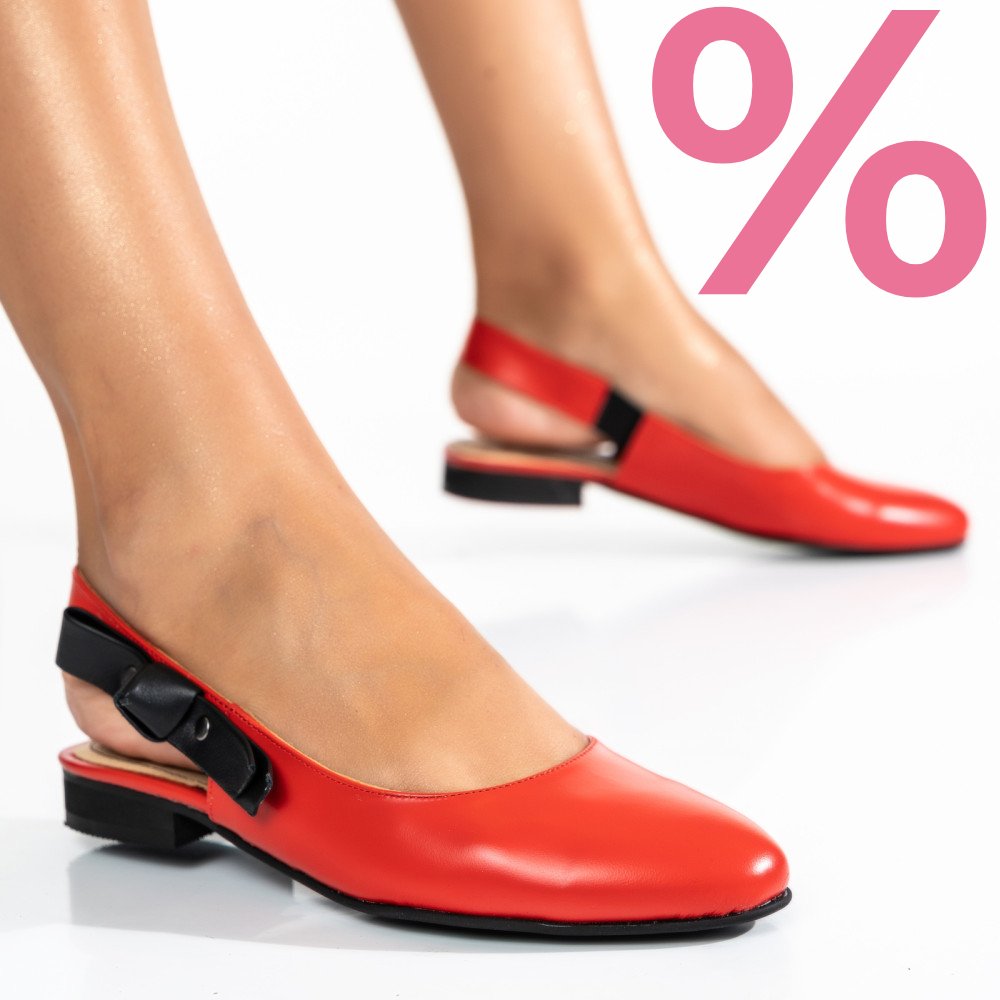 SANDALE ROSII PIELE NATURALA 6S7700