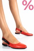 SANDALE ROSII PIELE NATURALA 6S7700