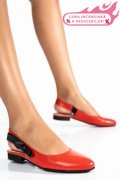SANDALE ROSII PIELE NATURALA 6S7700