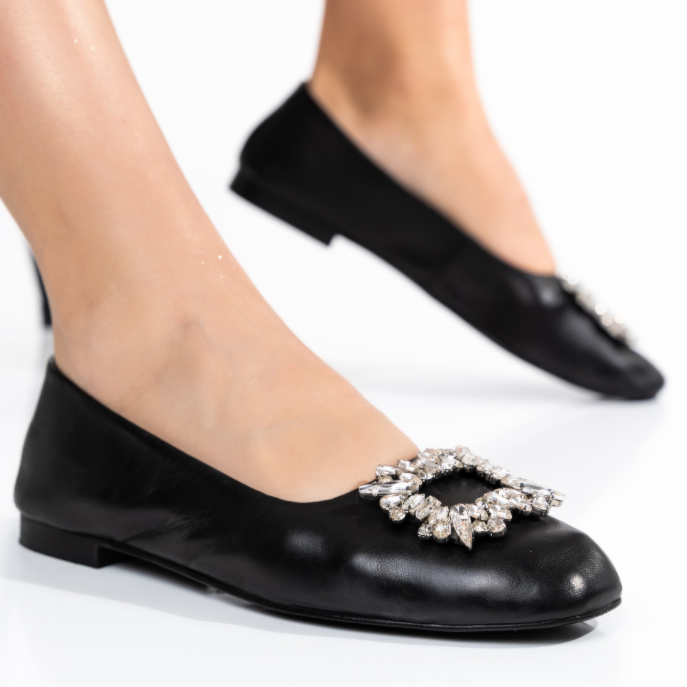 BALERINI NEGRI PIELE NATURALA US77480