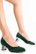Pantofi verzi piele naturala intoarsa 1pc507