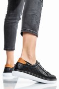 PANTOFI SPORT NEGRI PIELE NATURALA ASPKD003