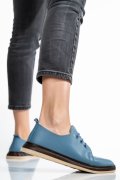 PANTOFI ALBASTRI PIELE NATURALA APCK550